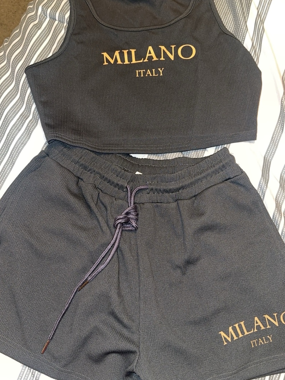 MILANO Italy Women's dark grey Logo Lounge Shorts